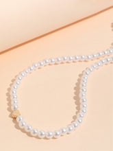 Pearl Heart Pendant Collar Necklace